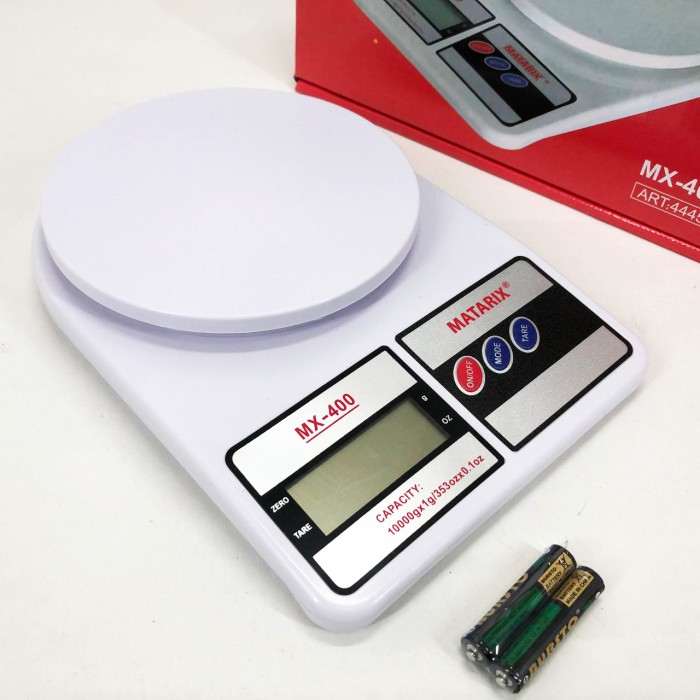 Ваги для кухні настільні MATARIX MX-400 10 кг, Кухонні ваги для DR-233 зважування продуктів