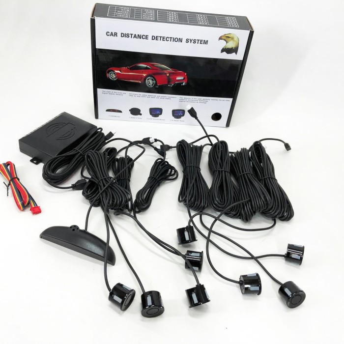 Парктронік (паркувальний радар) Assistant Parking Sensor, 8 чорних датчиків HW-23