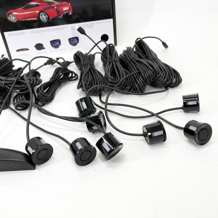 Парктронік (паркувальний радар) Assistant Parking Sensor, 8 чорних датчиків HW-23