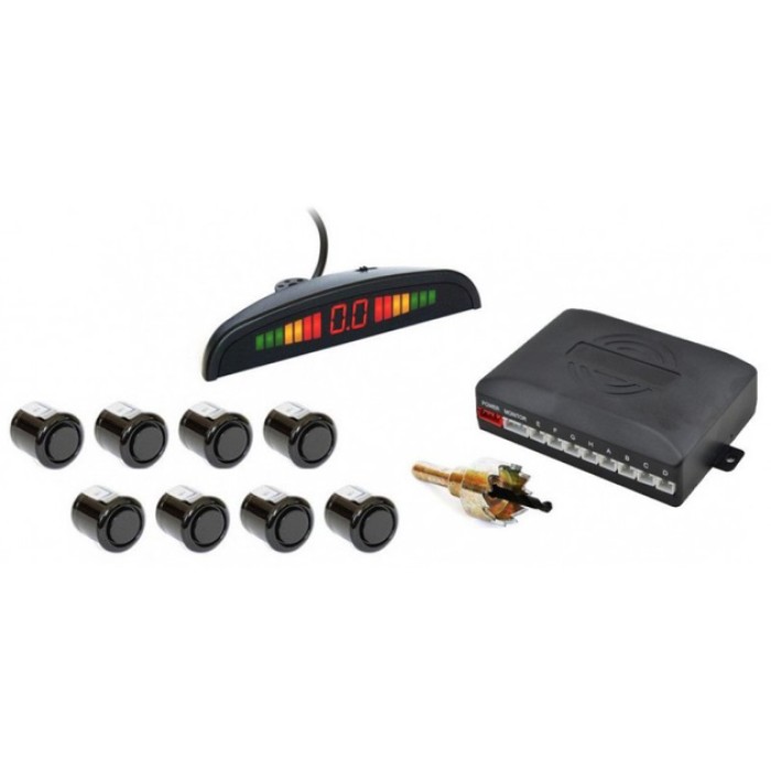 Парктронік (паркувальний радар) Assistant Parking Sensor, 8 чорних датчиків HW-23