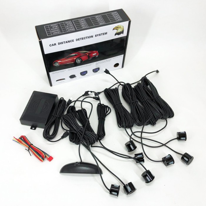 Парктронік (паркувальний радар) Assistant Parking Sensor, 8 чорних датчиків YW-91