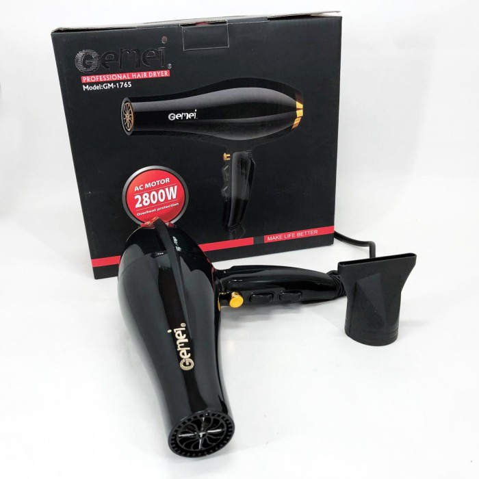 Фен для волосся з регульованою температурою Gemei GM 1765 2800 Вт, Хороший електричний фен RK-26