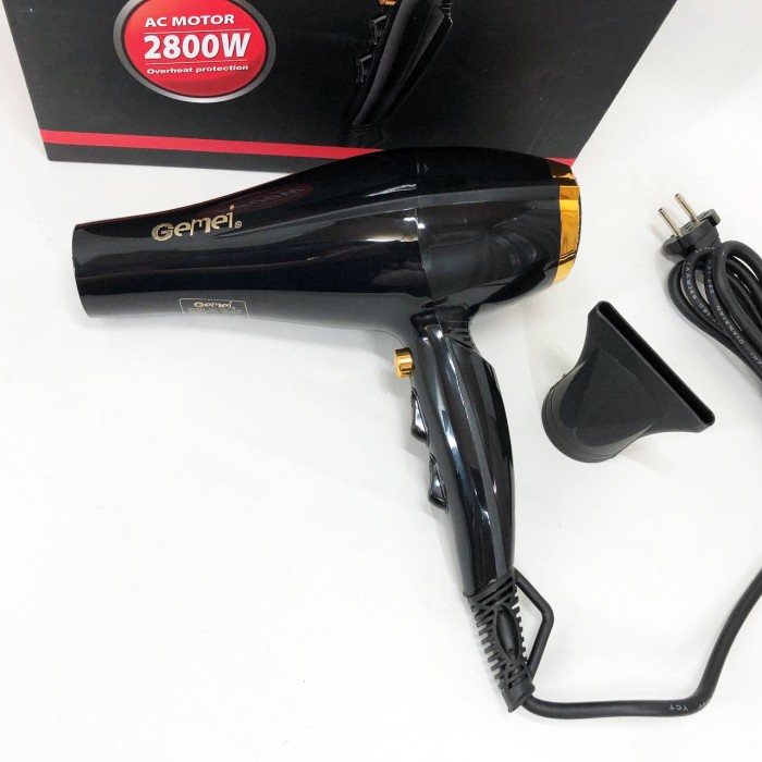 Фен для волосся з регульованою температурою Gemei GM 1765 2800 Вт, Хороший електричний фен RK-26