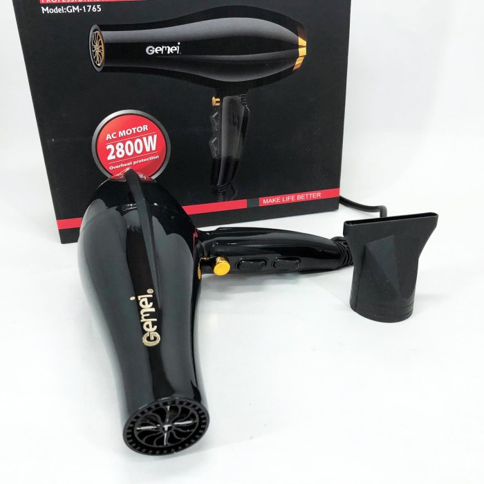 Фен для волосся з регульованою температурою Gemei GM 1765 2800 Вт, Хороший електричний фен RK-26