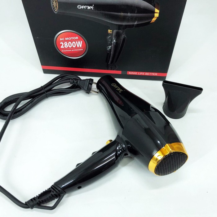 Фен з іонізацією і термозахистом Gemei GM 1765 2800 Вт, Зручний фен для FK-344 укладання волосся