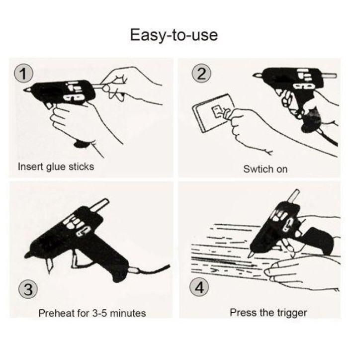 Клейовий пістолет з вимикачем Xunlei XL-F60 60W для стрижня 11,5 мм AD-68