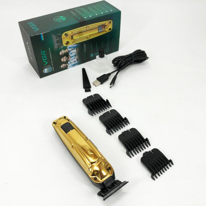 Набір для стрижки з зарядкою VGR V-904, Професійний тример з насадками, Стильна машинка для стрижки OS-74