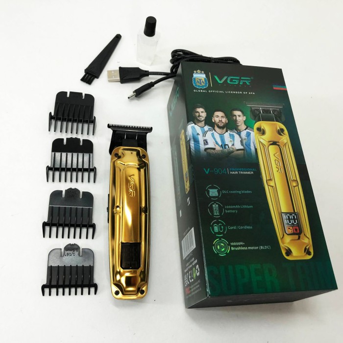 Набір для стрижки з зарядкою VGR V-904, Професійний тример з насадками, Стильна машинка для стрижки OS-74