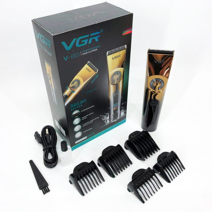 Професійна машинка для стрижки з насадками VGR V-663, Машинка для стрижки акумуляторна з насадками SH-54