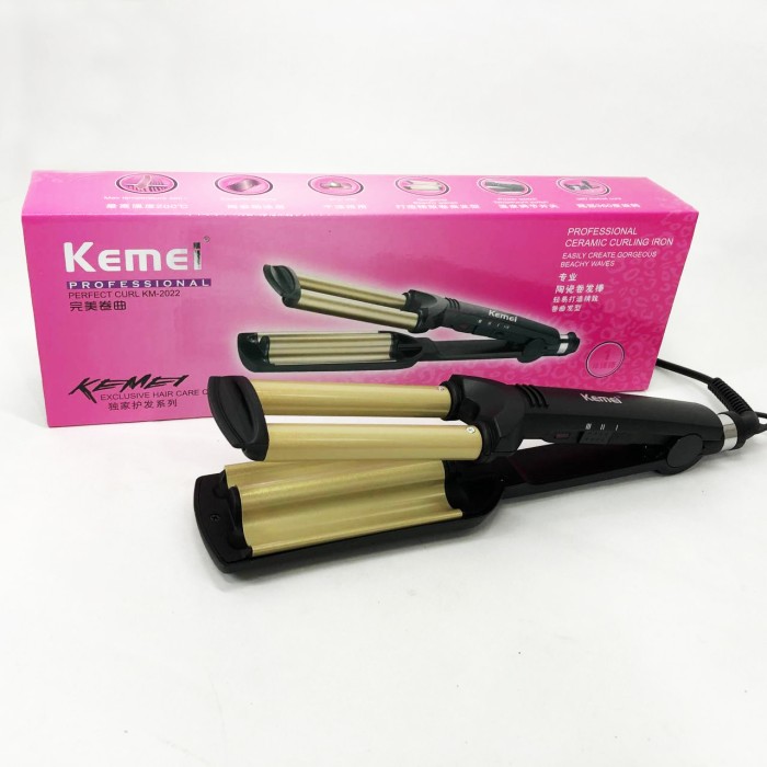 Конусна плойка для прикореневого об'єму Kemei KM-2022, Плойка для накрутки локонів UD-39