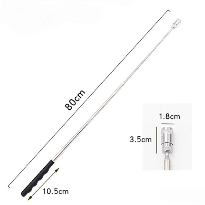 Телескопічний магніт з підсвічуванням для вилучення з важкодоступних місць 19-80 см BV-37