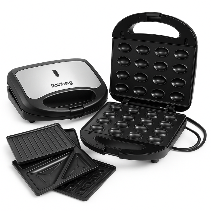 Контактний гриль для стейків і овочів Rainberg, Бутербродниця 4 в 1 з антипригарним покриттям CX-57