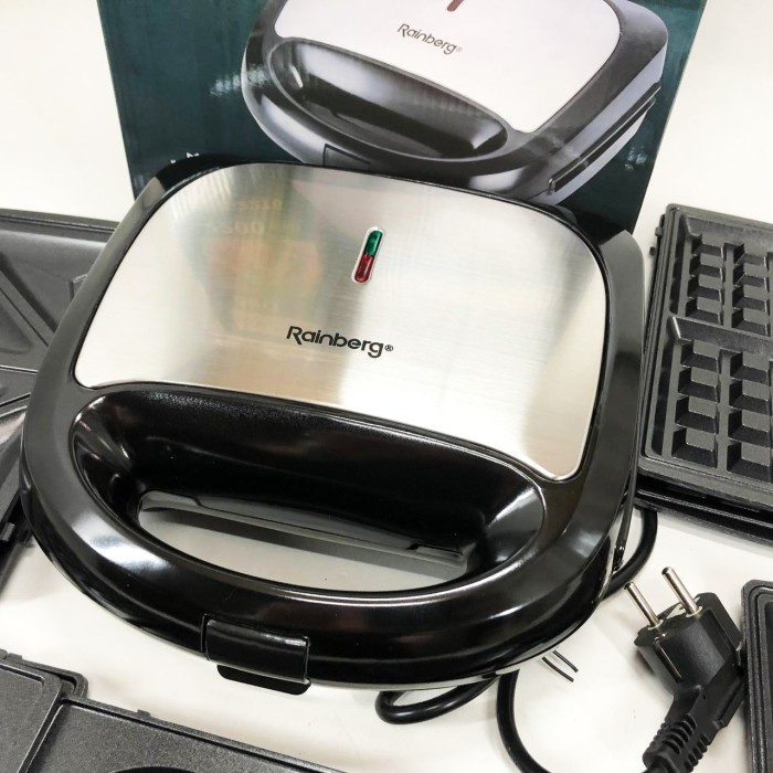 Контактний гриль для стейків і овочів Rainberg, Бутербродниця 4 в 1 з антипригарним покриттям CX-57