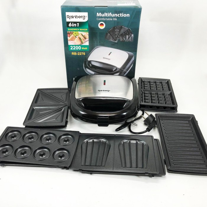 Контактний гриль для стейків і овочів Rainberg, Бутербродниця 4 в 1 з антипригарним покриттям CX-57