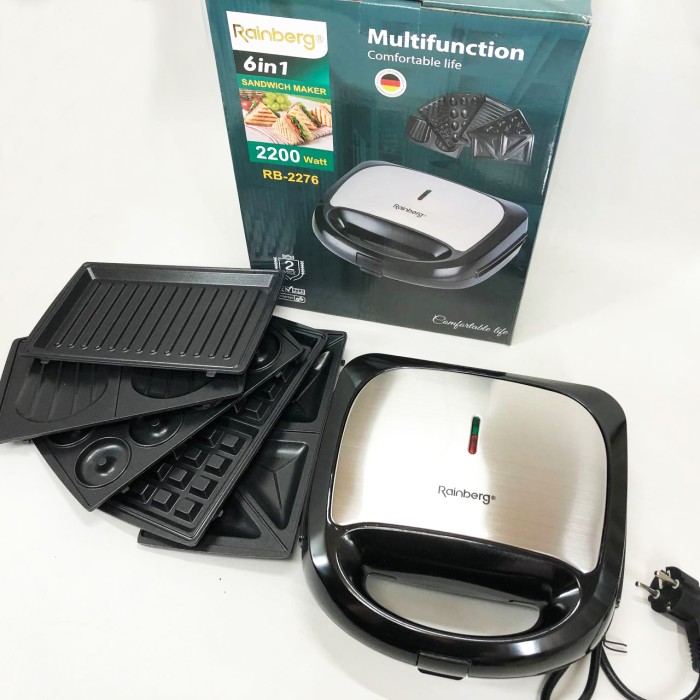 Контактний гриль для стейків і овочів Rainberg, Бутербродниця 4 в 1 з антипригарним покриттям CX-57