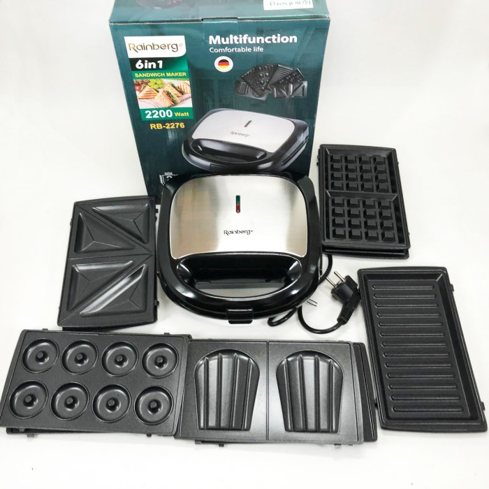 Сковорода гриль двостороння для дому, Настільний домашній гриль, Електровафельниця бутербродниця HQ-93