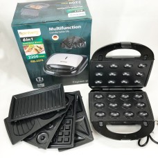 Гриль контактний притискний для шаурми Rainberg, Мультипекар гриль, Вафельниця професійна LQ-15