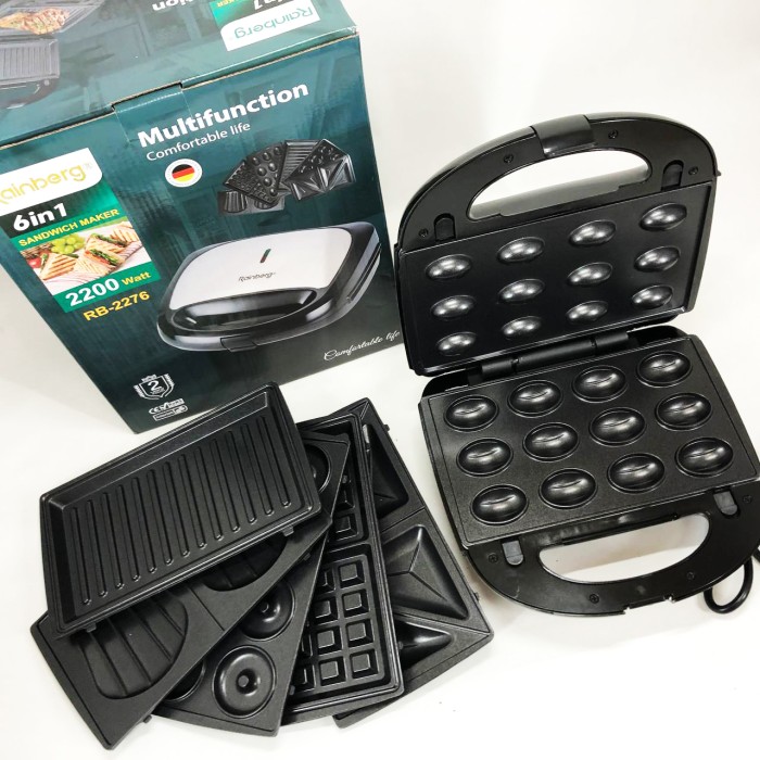 Гриль контактний притискний для шаурми Rainberg, Мультипекар гриль, Вафельниця професійна LQ-15