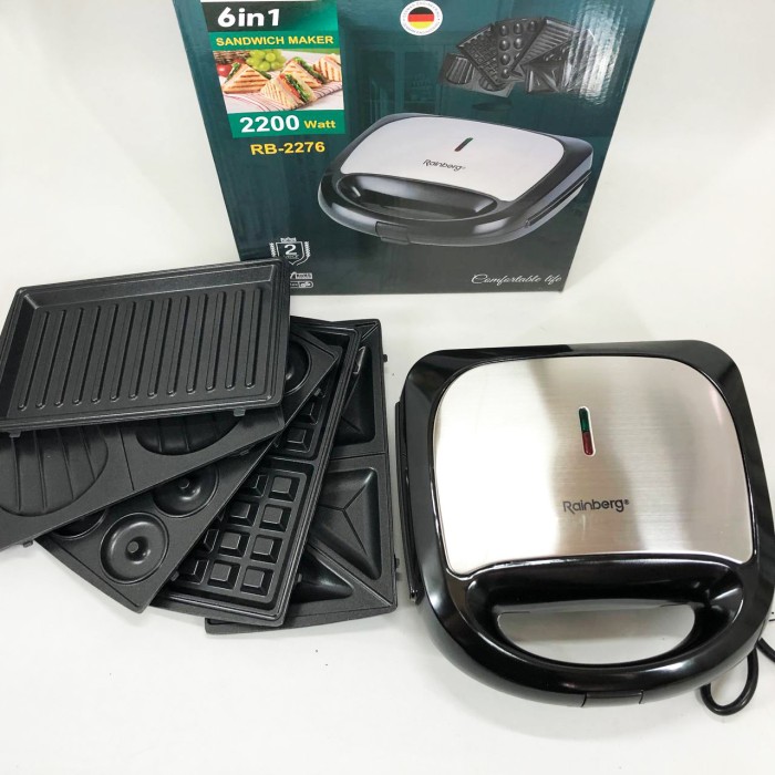 Гриль контактний притискний для шаурми Rainberg, Мультипекар гриль, Вафельниця професійна LQ-15