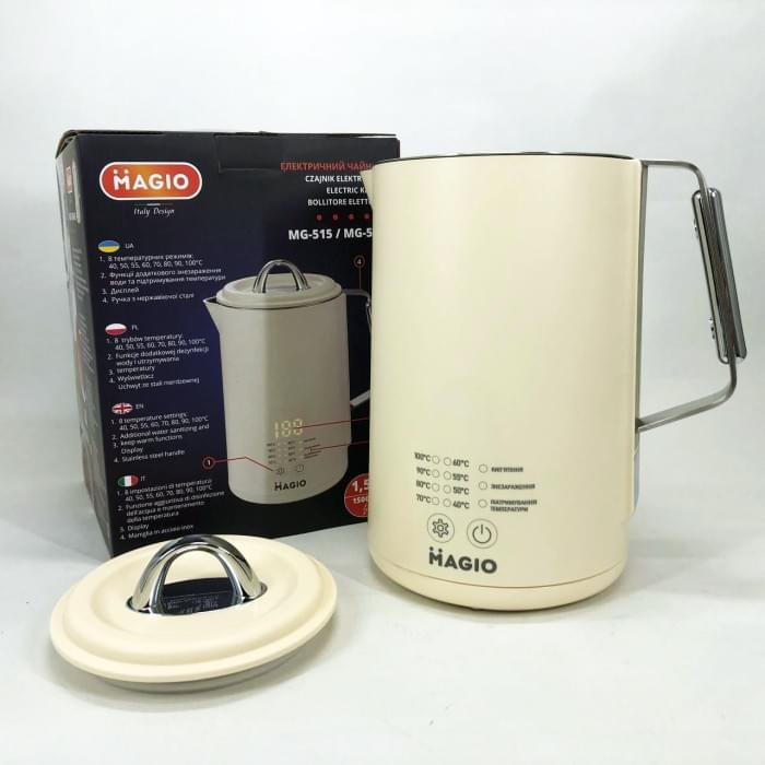 Електрочайник Magio MG-516, 1.5 л, 1500 Вт, з TO-567 подвійними стінками