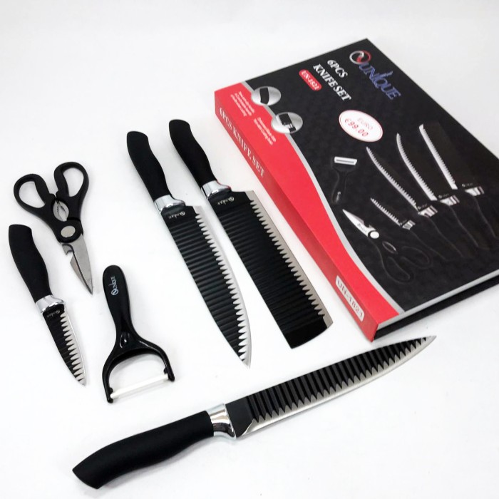 Набір ножів для приготування їжі UNIQUE, Набір ножів красивий та універсальний кулінарних MB-92
