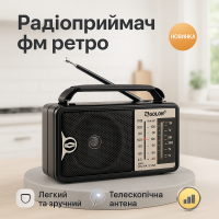 Радіоприймач портативне радіо Golon RX-606 від мережі та на батарейках приймач ретро колонка fm акустична