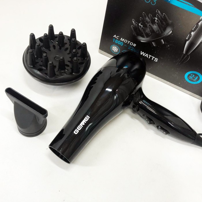 Фен для волосся з холодним режимом Gemei GM-103 2200 Вт, Фен для голови, Потужний BQ-304 електричний фен