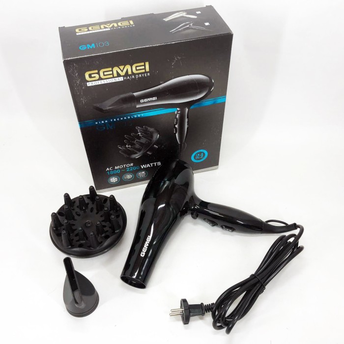 Фен для волосся з холодним режимом Gemei GM-103 2200 Вт, Фен для голови, Потужний BQ-304 електричний фен