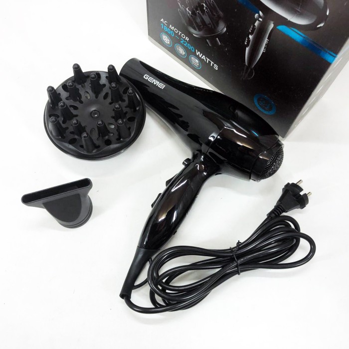 Фен для волосся з регульованою температурою Gemei GM-103 2200 Вт, Фен для укладання з холодним обдувом PH-24