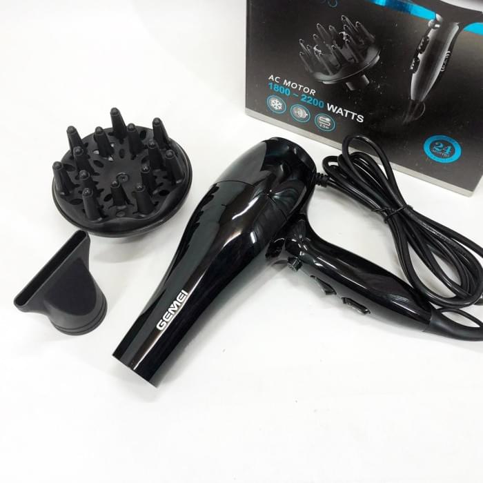 Професійний фен Gemei GM-103 2200Вт для сушіння укладання волосся режими швидкості, SG-492 температури, сенсор