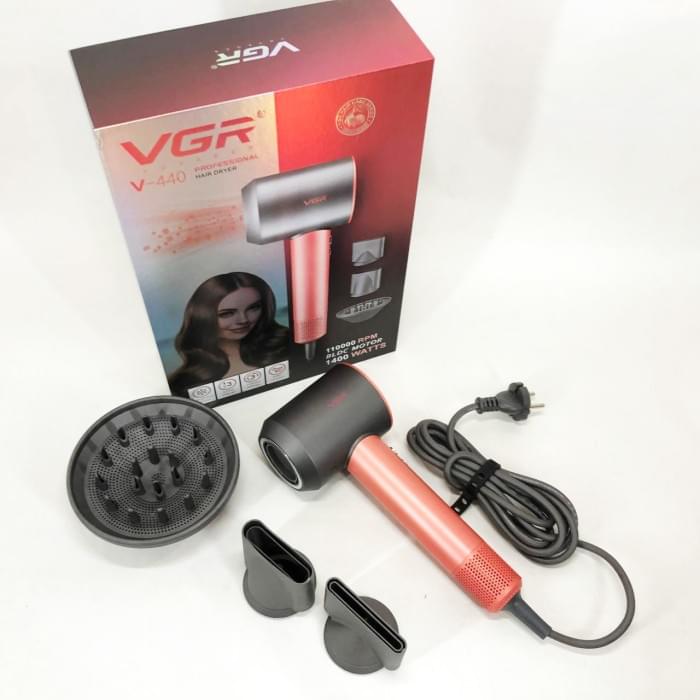 Фен для волосся з насадками VGR V-440, Професійний фен, Фен дорожній для укладання, NO-643 Фен потужний