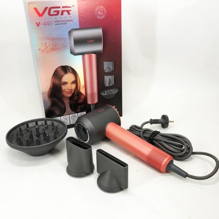 Фен для волосся з насадками VGR V-440, Професійний фен, Фен дорожній для укладання, NO-643 Фен потужний