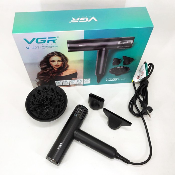 Потужний фен для волосся VGR V-427 1900 Вт, Фен для різних типів волосся без шкоди KV-16