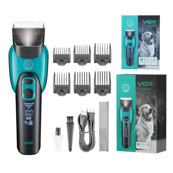 Машинка для стрижки тварин VGR V-208 GREEN WQ-42