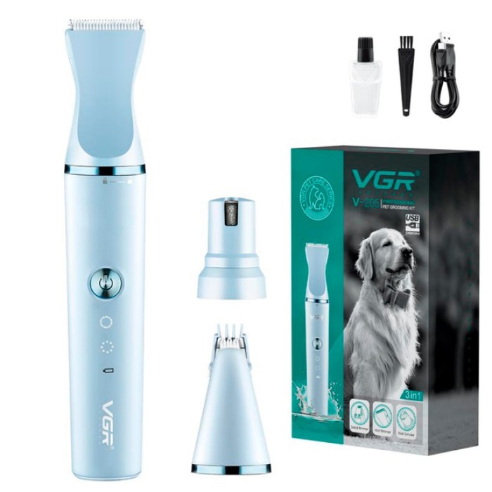 Машинка для стрижки кішок з довгою шерстю, Тример для домашніх тварин з насадками XO-82