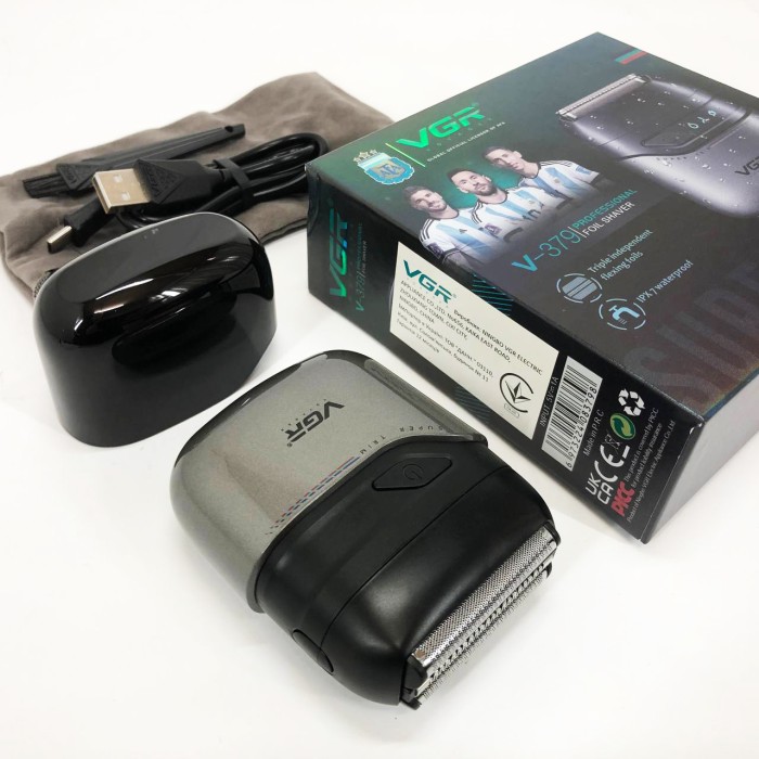 Чоловіча водонепроникна акумуляторна бритва VGR V-379, Портативна чоловіча професійна бритва RS-61