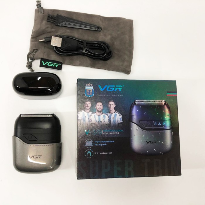 Професійна електробритва VGR, Акумуляторна бритва з фірмовим лезом, Електробритва-шейвер чоловіча AI-54