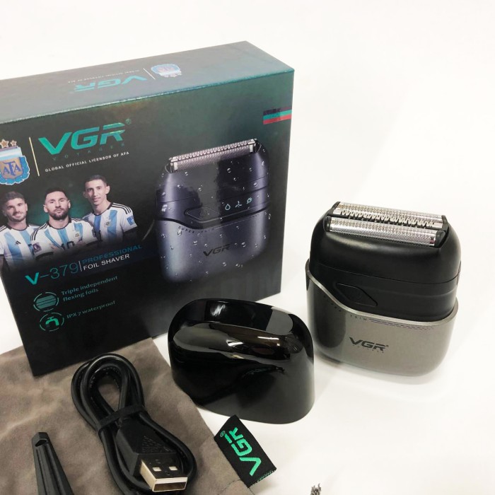 Професійна електробритва VGR, Акумуляторна бритва з фірмовим лезом, Електробритва-шейвер чоловіча AI-54