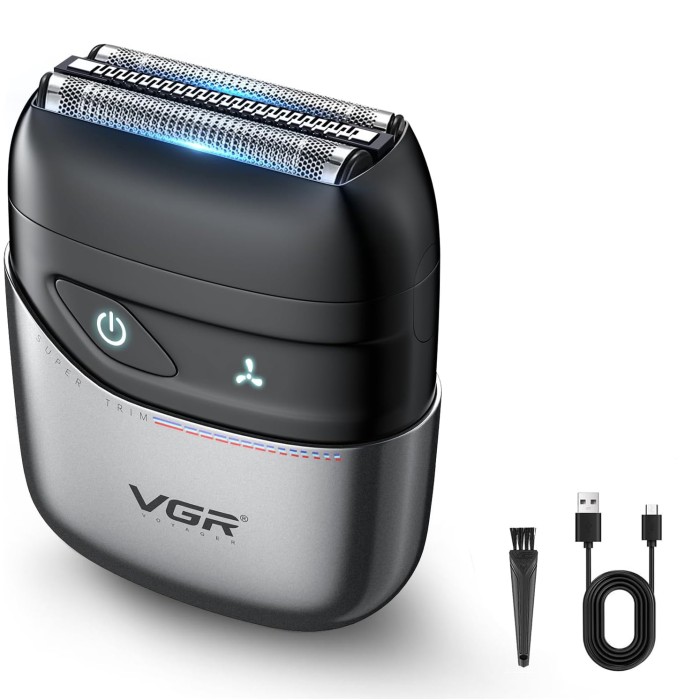 Професійна електробритва VGR, Акумуляторна бритва з фірмовим лезом, Електробритва-шейвер чоловіча AI-54