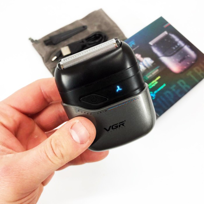 Професійна електробритва VGR, Акумуляторна бритва з фірмовим лезом, Електробритва-шейвер чоловіча AI-54