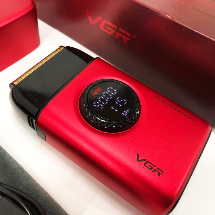 Чоловіча бритва на батарейках VGR V-378 RED, Бритва з акумуляторним зарядним пристроєм SU-86