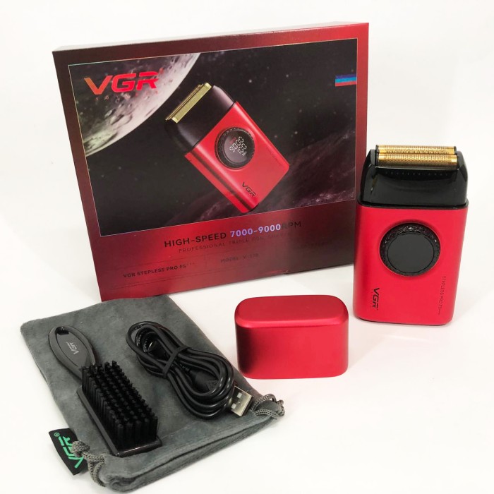 Професійне гоління VGR V-378 RED, Портативна професійна бритва, Електробритва, TV-388 Чоловіча електробритва