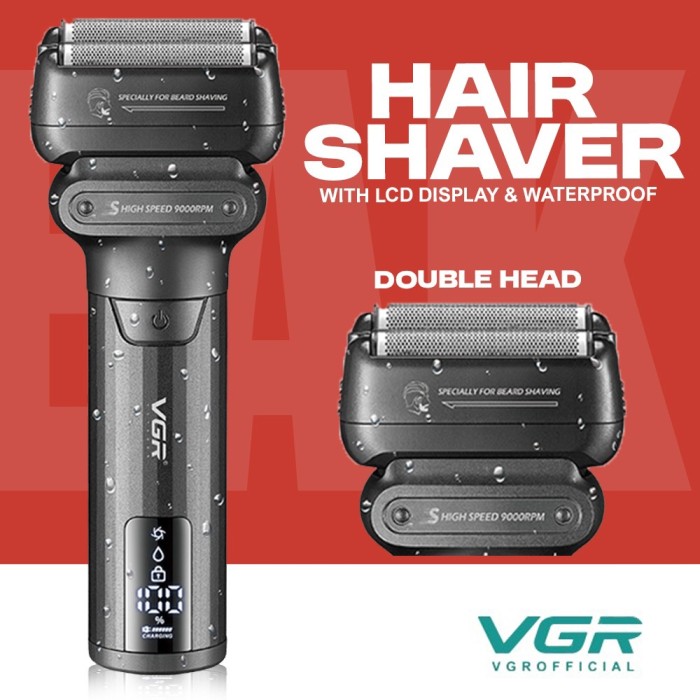 Професійна електробритва з насадками VGR, Портативна бритва, Універсальна акумуляторна електробритва IF-54