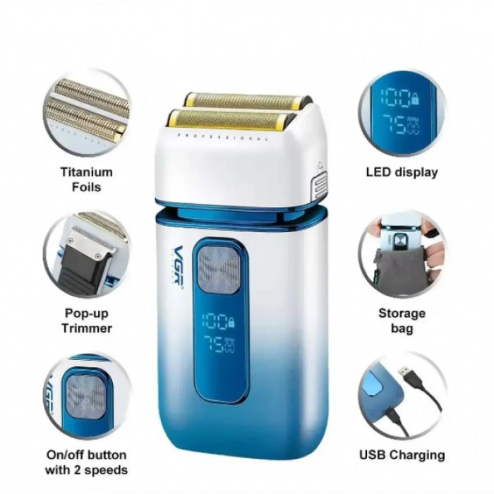 Професійні електричні бритви, Електробритва для догляду за бородою, Електробритва-шейвер чоловіча VW-90