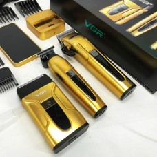 Бездротовий акумуляторний тример для стрижки волосся VGR V-694, Машинка для стрижки волосся і потилиці ZG-12