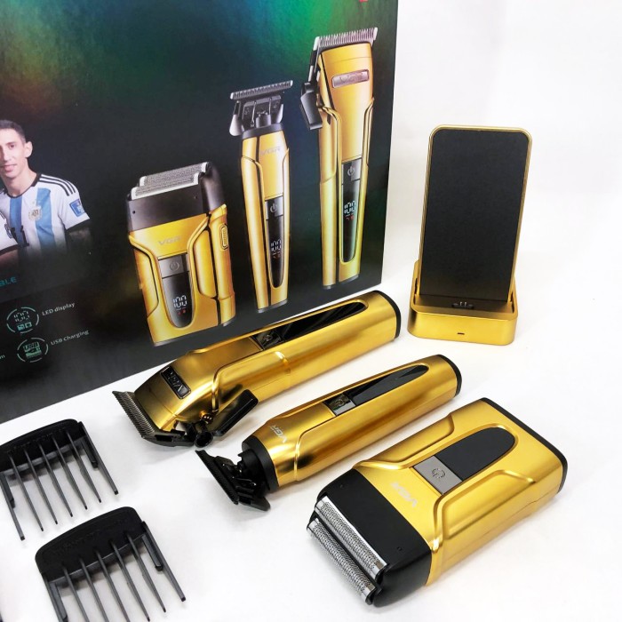 Бездротовий акумуляторний тример для стрижки волосся VGR V-694, Машинка для стрижки волосся і потилиці ZG-12