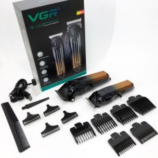 Машинка-тример 3 в 1 для стрижки волосся VGR 2 в 1 V-646, Машинка для стрижки від акб DH-35