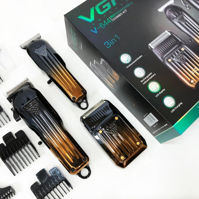 Машинка волосся міцна VGR 3 в 1 V-644, Хороший бездротовий триммер, Професійний тример EB-123 для гоління