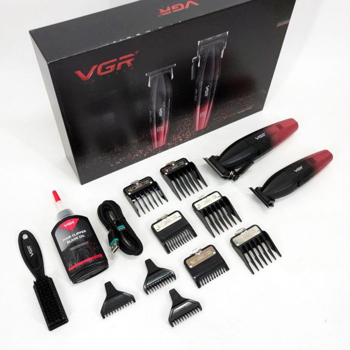 Професійний бездротовий триммер VGR V-640, Бездротові машинки для стрижки, Тример QE-110 для скронь