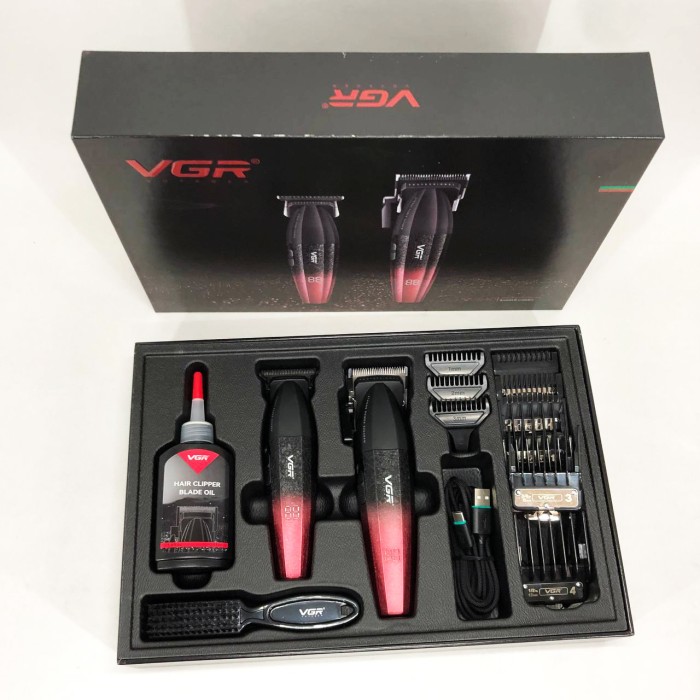 Тример бездротовий VGR V-640, Машинка для стрижки чоловіча, Перезаряджається набір для стрижки волосся AY-61